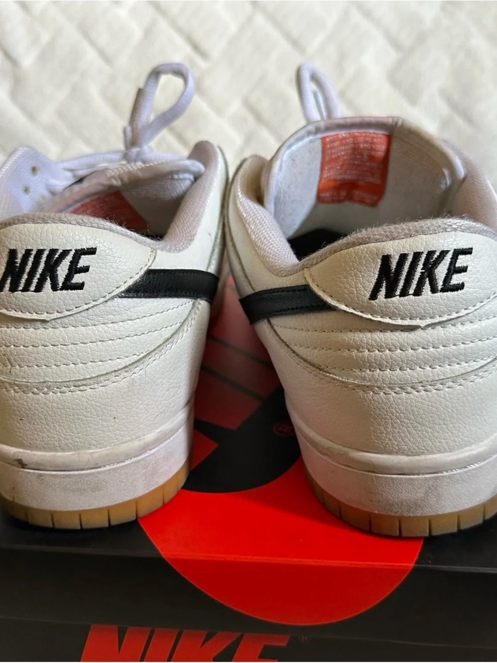 Nike SB dunk Men's White and Black Low-Top Sneakers size 13